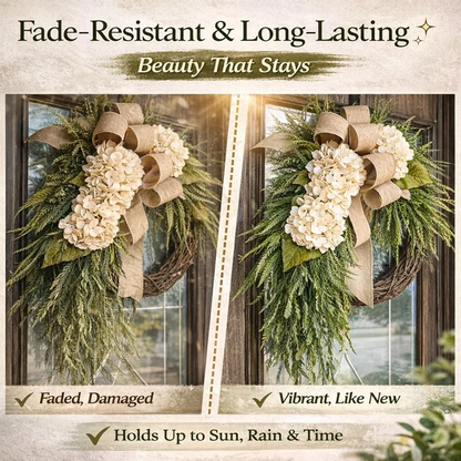 Handcrafted Hydrangea Wreath – The Perfect All-Season Front Door Decor