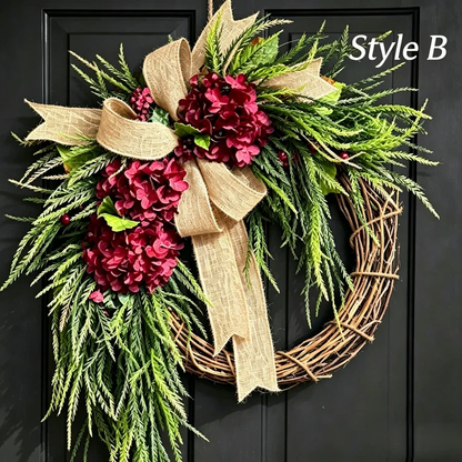 Handcrafted Hydrangea Wreath – The Perfect All-Season Front Door Decor