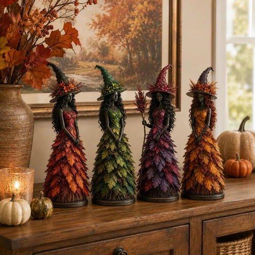 Enchanted Autumn Witch Figurine