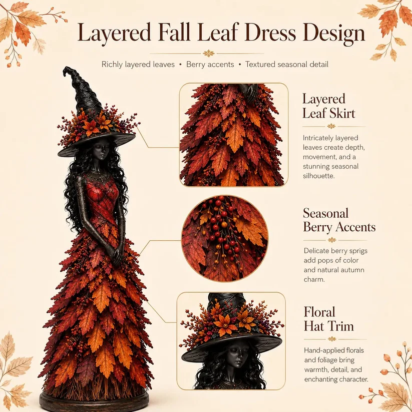 Enchanted Autumn Witch Figurine