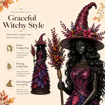 Enchanted Autumn Witch Figurine