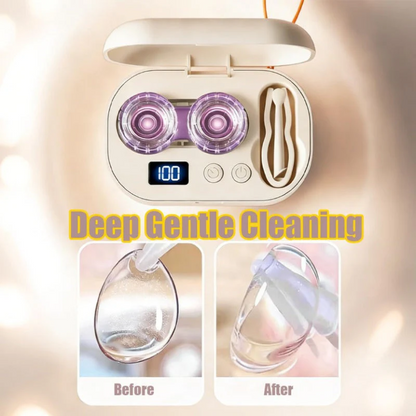 The Rechargeable Ultrasonic Cleaner-Clear Lenses In Minutes!