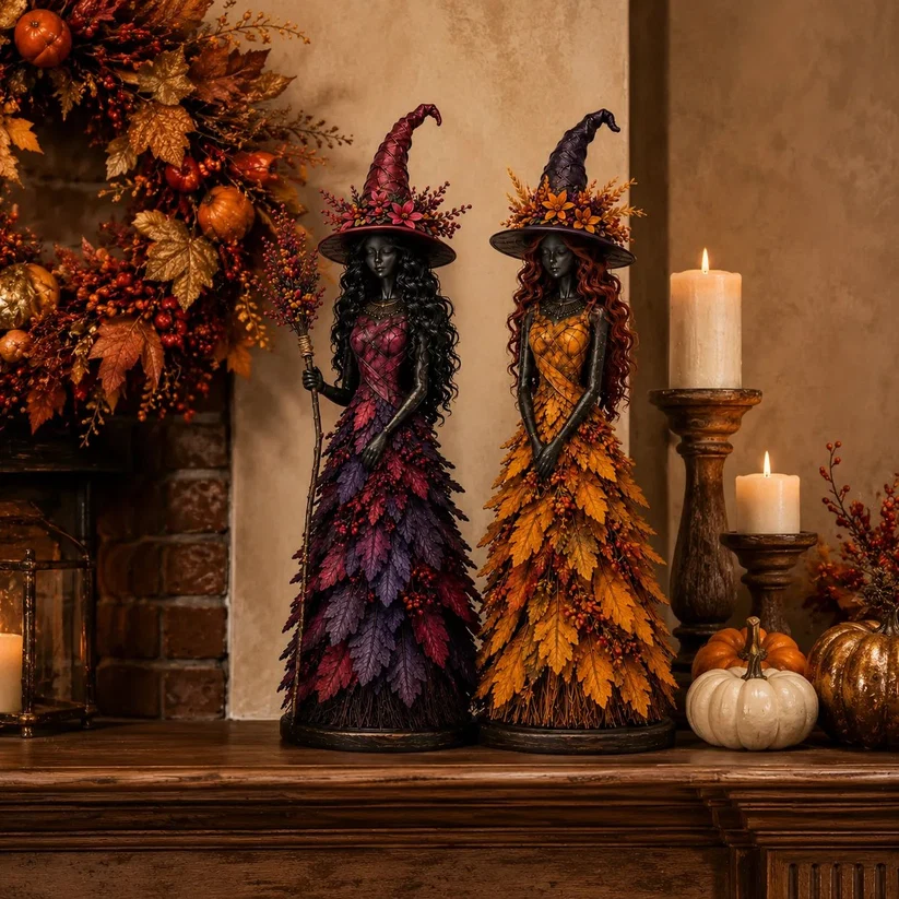 Enchanted Autumn Witch Figurine