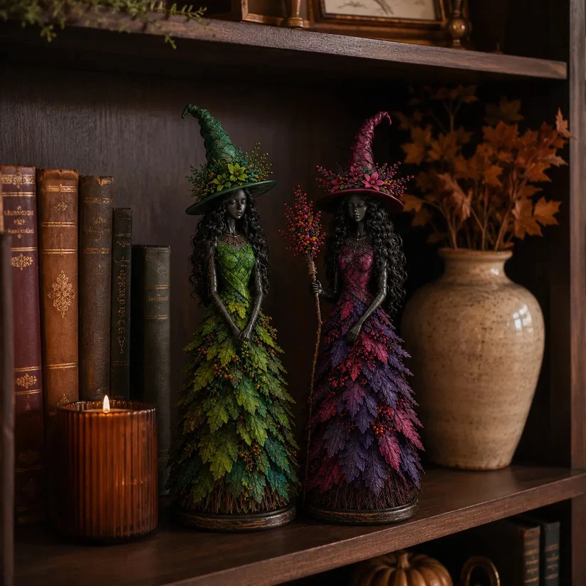 Enchanted Autumn Witch Figurine