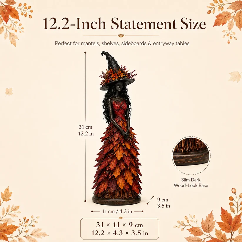 Enchanted Autumn Witch Figurine