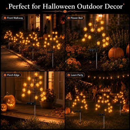 Solar Pumpkin Stake Lights