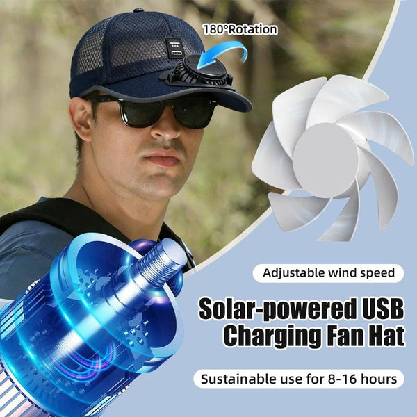 🧢2026 Pro Outdoor Cooling Cap: Dual Power Supply Fan Cap