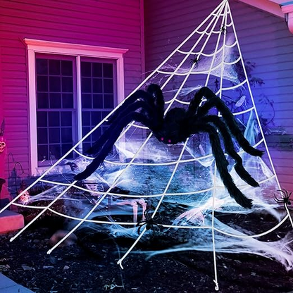 Halloween Decoration 5m Spider Web, Big Spider