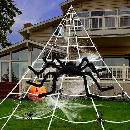 Halloween Decoration 5m Spider Web, Big Spider