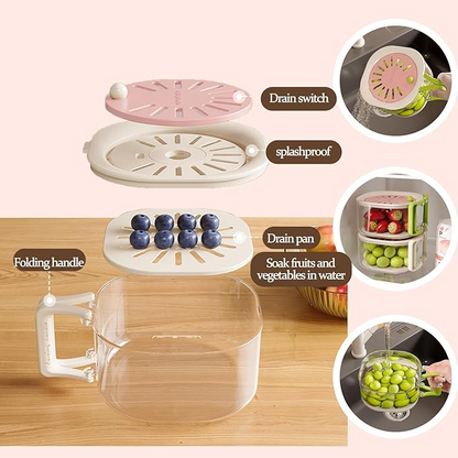 2-in-1 Draining and Preservation Basket: Simplify Washing & Storing