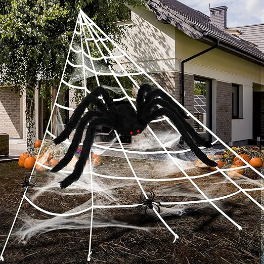 Halloween Decoration 5m Spider Web, Big Spider