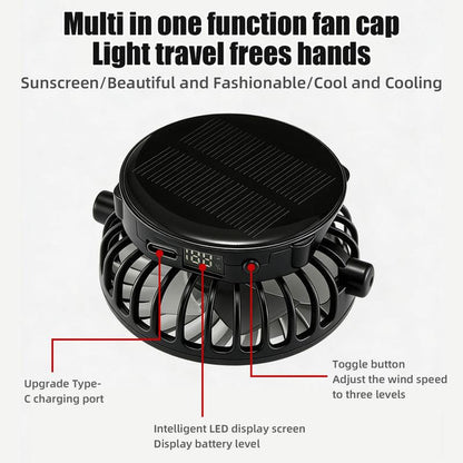 🧢2026 Pro Outdoor Cooling Cap: Dual Power Supply Fan Cap