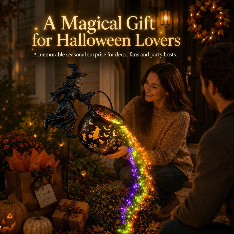 🔥 49% OFF Halloween Early Bird Sale 🎃 Halloween Witch Cauldron Garden Light