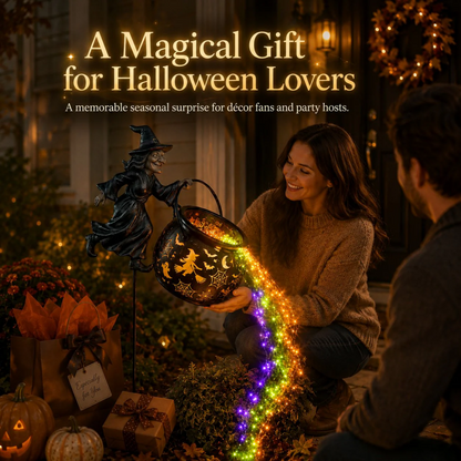 🧙‍♀Halloween Witch Cauldron Garden Light🎃✨