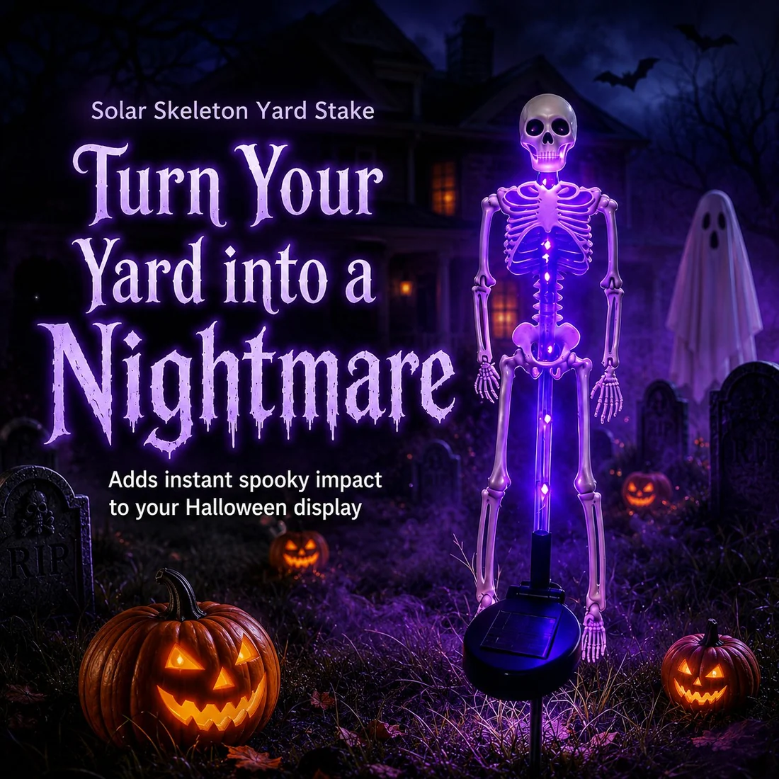 Solar Skeleton Yard Stake