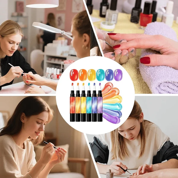 6PCS One-Step Gel Nail Art Pen Set – Salon Beauty At Home