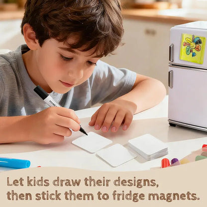 10-Pcs Magnetic Clear Acrylic Photo Frames DIY Fridge Magnets