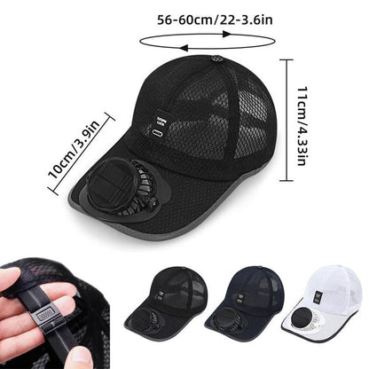🧢2026 Pro Outdoor Cooling Cap: Dual Power Supply Fan Cap