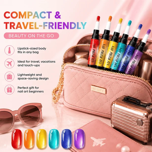 6PCS One-Step Gel Nail Art Pen Set – Salon Beauty At Home
