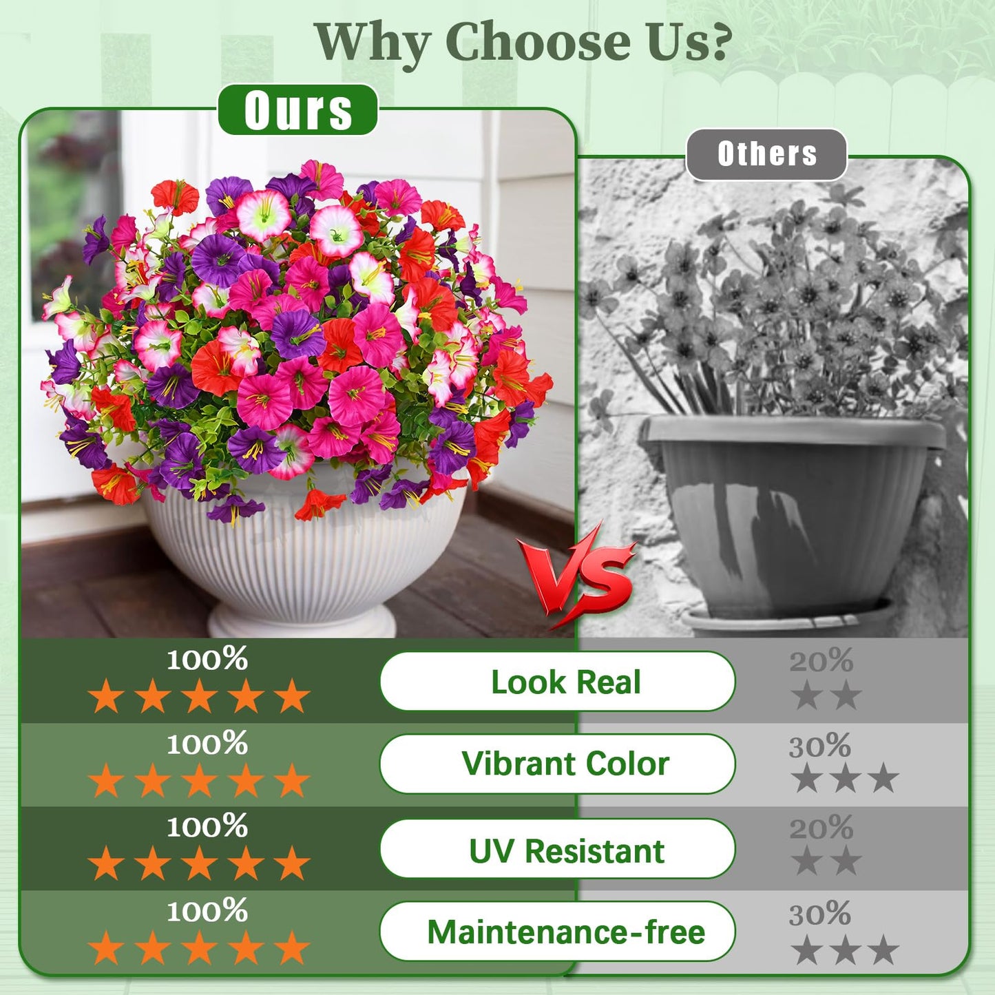 🏆2026 Super Value Set🔥UV Resistant Artificial Petunias Flowers