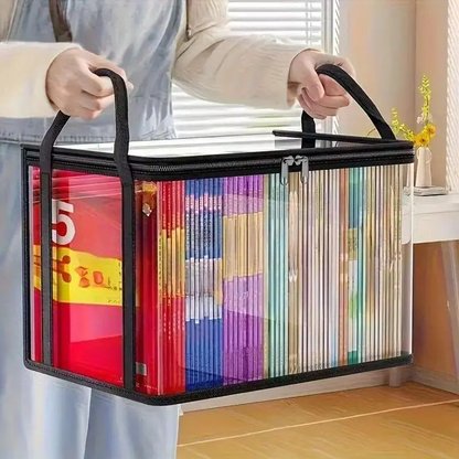 New Upgrade-Large Clear Thick Plastic Storage Box With Hinged Lid
