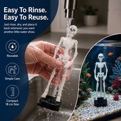 Air-Powered Dancing Skeleton Aquarium Ornament