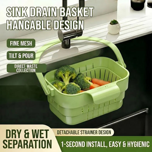 2-in-1 Hanging Sink Strainer Basket