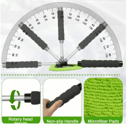 Microfiber Car Windshield Cleaning Toolwith Extendable Handle