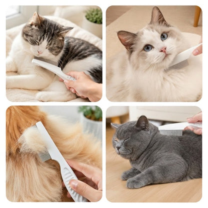 2 Pack Pet Grooming Comb Set For Small Dogs And Cats Flea And Lice Remova