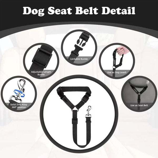 2-in-1Dog Car Seat Belt& Walking Leash
