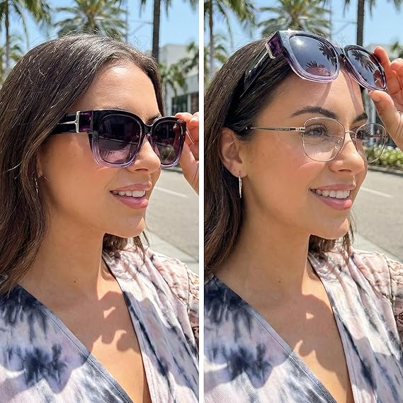 Polarized Fit Over Sunglasses For Women - UV400 Protection Floral Frame Wear Over Prescription Glasses