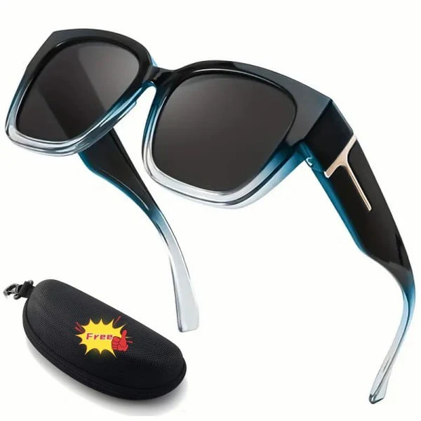 Polarized Fit Over Sunglasses For Women - UV400 Protection Floral Frame Wear Over Prescription Glasses