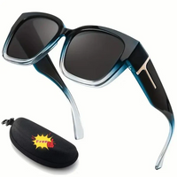 Black-Blue Gradient Clear Frame