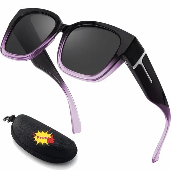 Polarized Fit Over Sunglasses For Women - UV400 Protection Floral Frame Wear Over Prescription Glasses