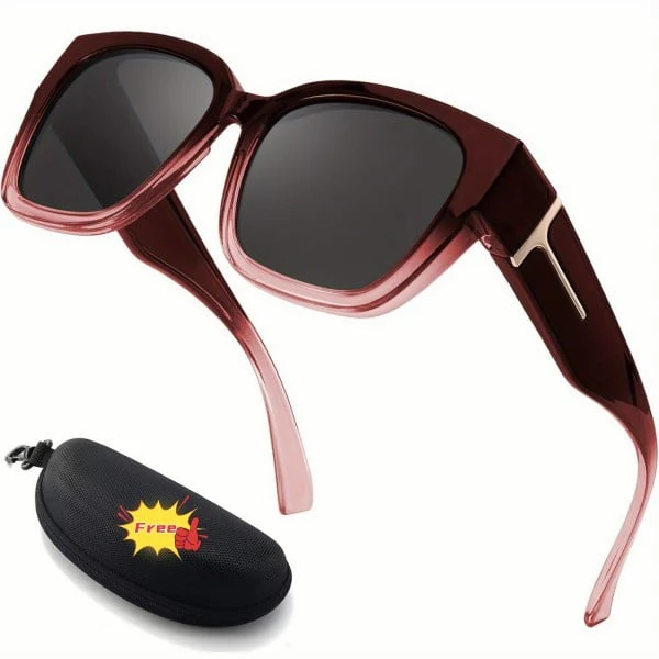 Polarized Fit Over Sunglasses For Women - UV400 Protection Floral Frame Wear Over Prescription Glasses