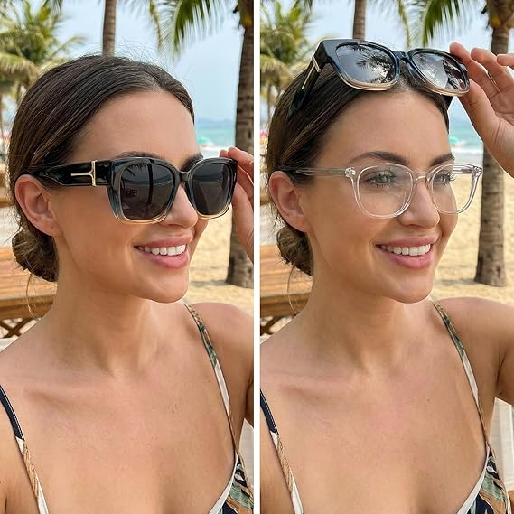 Polarized Fit Over Sunglasses For Women - UV400 Protection Floral Frame Wear Over Prescription Glasses