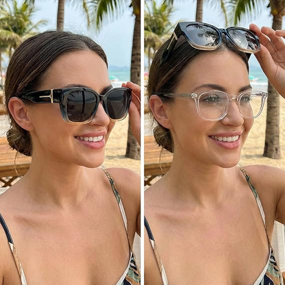 Polarized Fit Over Sunglasses For Women - UV400 Protection Floral Frame Wear Over Prescription Glasses