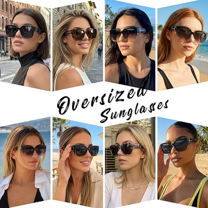 Polarized Fit Over Sunglasses For Women - UV400 Protection Floral Frame Wear Over Prescription Glasses