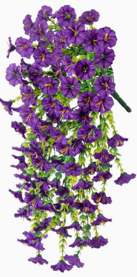 UV Resistant Hanging Artificial Morning Glory Vine