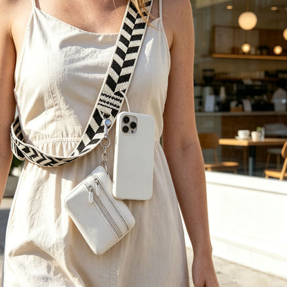 Phone Strap With Zippered Pouch