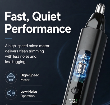 Professional LED Display Nose & Ear Trimmer, Painless Travel Gifts For Men Women