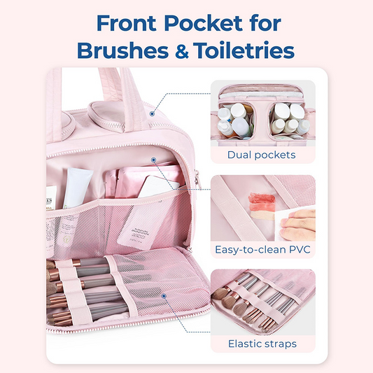 Travel Makeup Bag – Dustproof & Water-Resistant With Multiple Compartments