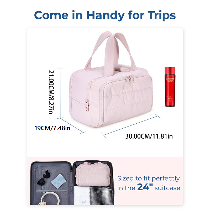Travel Makeup Bag – Dustproof & Water-Resistant With Multiple Compartments