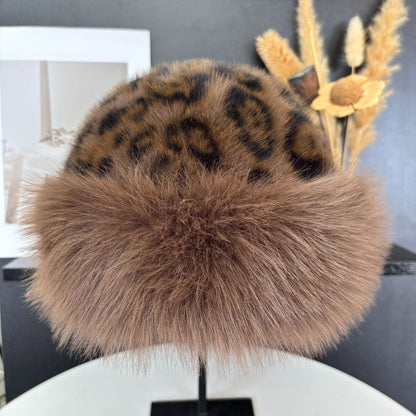 Oversized Fluffy Faux Fur Pompom Hat Warm And Luxurious For Winter