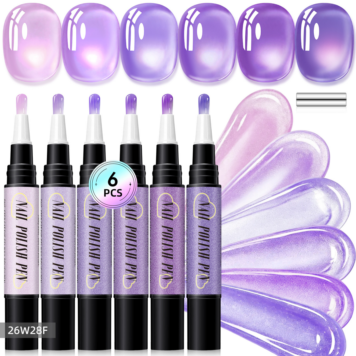 6PCS One-Step Gel Nail Art Pen Set – Salon Beauty At Home