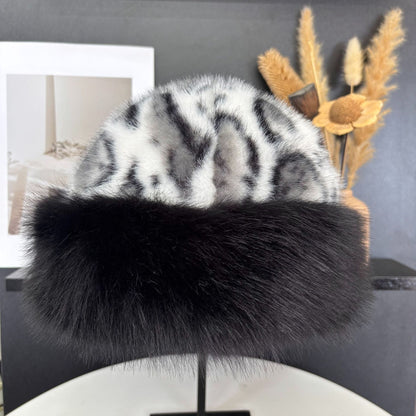 Oversized Fluffy Faux Fur Pompom Hat Warm And Luxurious For Winter