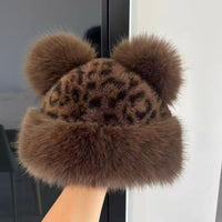 C-Cat Ear Brown Small Flower