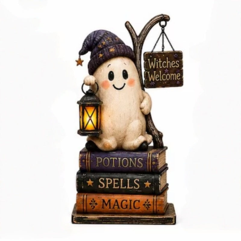 Lighted Halloween Haunted House & Character Figurine Collection