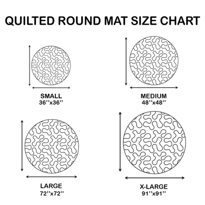 3D Skeleton Vortex Quilted Round Halloween Rug