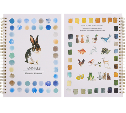 Beginner-Friendly Watercolor Workbook